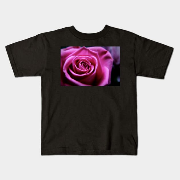 Soft Pink Rose Macro Kids T-Shirt by InspiraImage